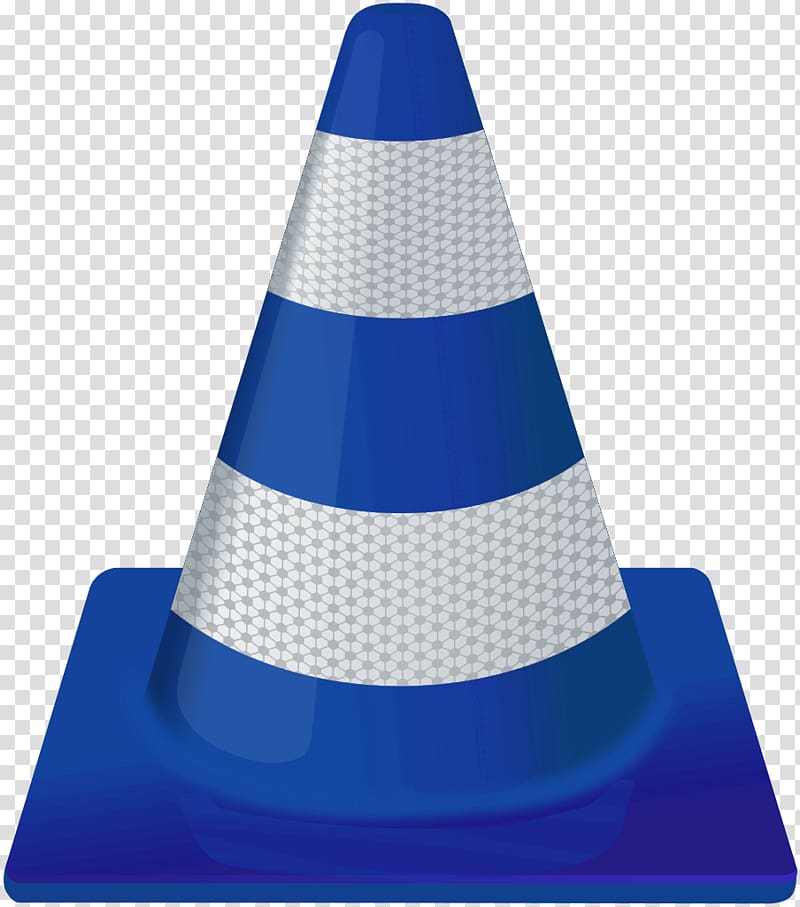 VLC media player Computer Icons Windows Media Player mpv, blue parking cones transparent background PNG clipart