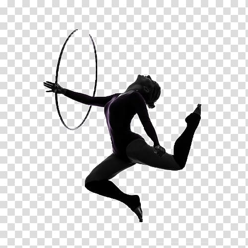 Rhythmic gymnastics Silhouette, gymnastics transparent background PNG clipart