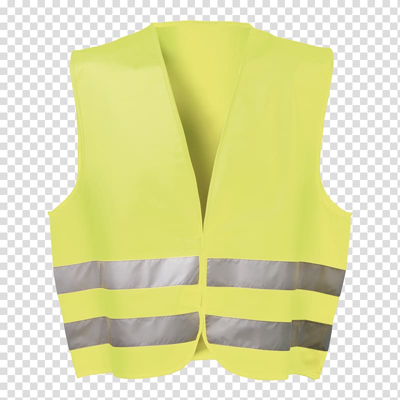 Armilla reflectora EN-standard Gilets Yellow ISO 20471, safety vest transparent background PNG clipart