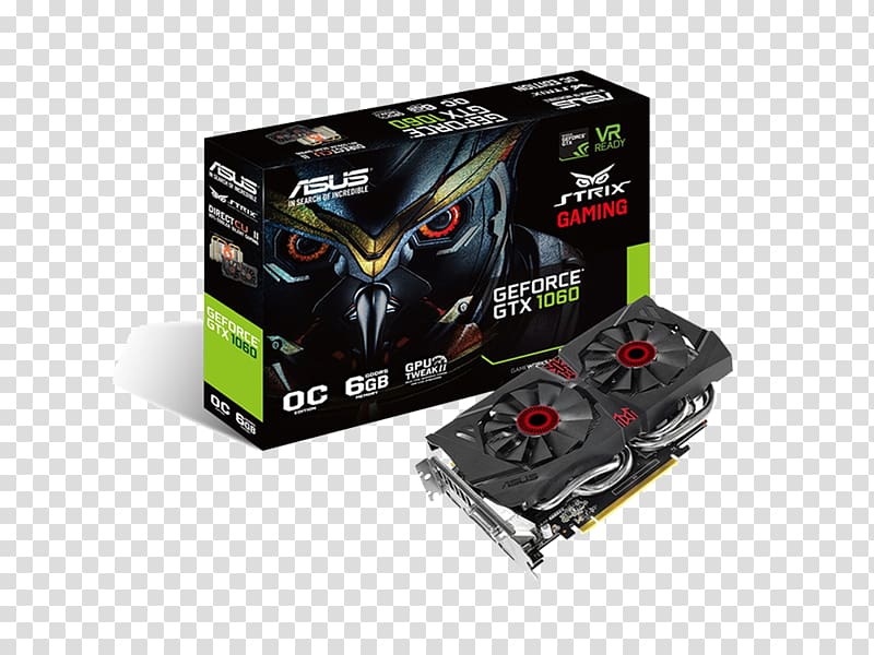 Graphics Cards & Video Adapters NVIDIA GeForce GTX 1060 NVIDIA GeForce GTX 1080 Ti 英伟达精视GTX GDDR5 SDRAM, Graphics card transparent background PNG clipart