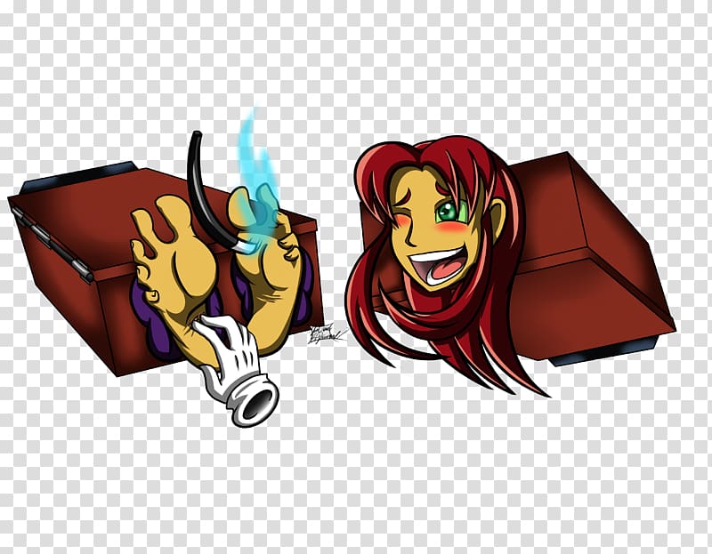 Starfire Art Tickling Teen Titans, others transparent background PNG clipart