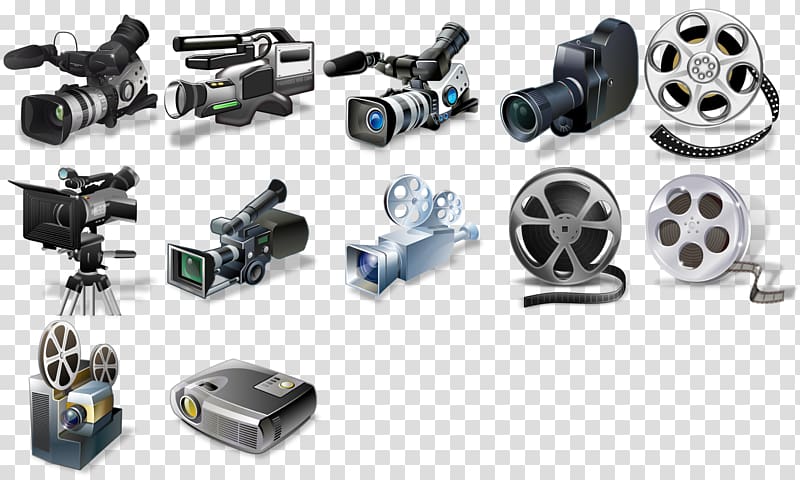 graphic film Video camera Icon, Video equipment set up transparent background PNG clipart