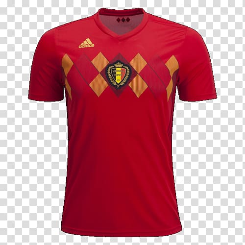 2018 FIFA World Cup Belgium national football team 2014 FIFA World Cup T-shirt Jersey, T-shirt transparent background PNG clipart