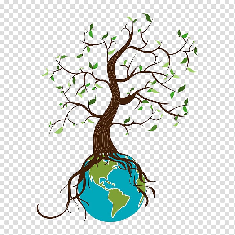 Globe World Tree Concept, Illustration tree transparent background PNG clipart