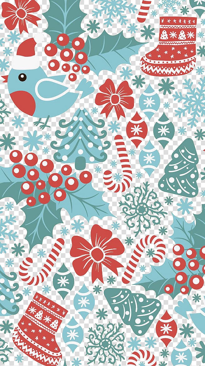 Christmas tree Illustration, Cartoon bird background transparent background PNG clipart