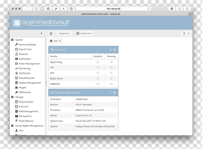 OpenMediaVault Computer program Network Storage Systems Raspberry Pi Debian, armbian transparent background PNG clipart