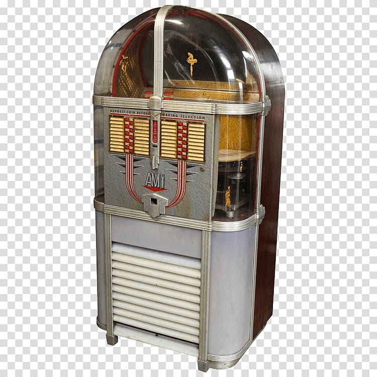 silver jukebox, Vintage Ami Jukebox transparent background PNG clipart