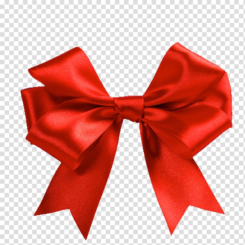 Silk , Red Bow transparent background PNG clipart