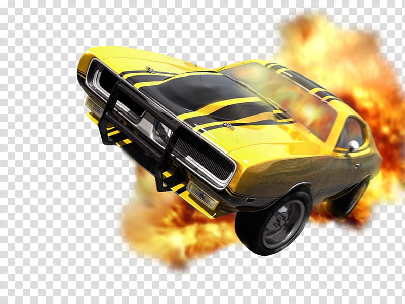 yellow and black muscle car, 3d Car Game Racing video game, hot wheels transparent background PNG clipart