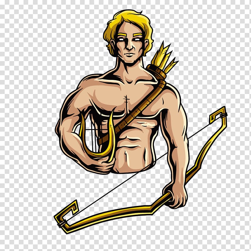 T-shirt Artemis Greek mythology Illustration, Macho carrying a bow and arrow transparent background PNG clipart