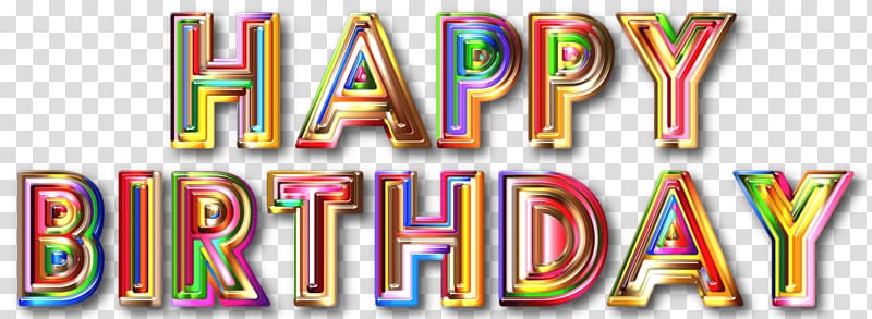 multicolored happy birthday , Happy Birthday Neon Sign transparent background PNG clipart