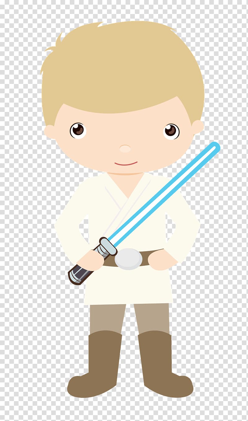 Luke Skywalker cartoon illustration, Luke Skywalker Leia Organa Yoda Anakin Skywalker Stormtrooper, chewbacca transparent background PNG clipart