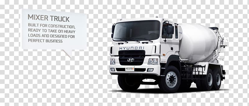 Hyundai Motor Company Car Tank truck, Concrete truck transparent background PNG clipart