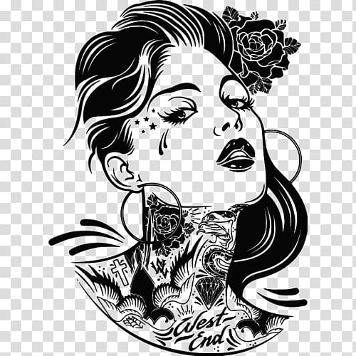 Tattoo Drawing Pin-up girl Art, design transparent background PNG clipart