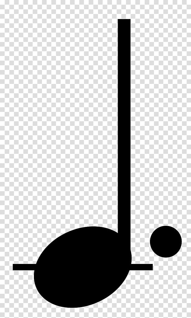 Dotted note Quarter note Eighth note Musical note, dotted line transparent background PNG clipart