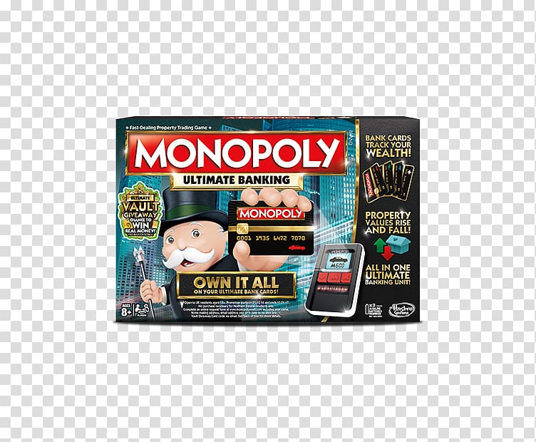 Hasbro Monopoly Ultimate Banking Board game, Monopoly Ultimate Banking transparent background PNG clipart