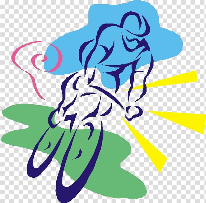 Racing bicycle Mountain bike Cycling Icon, Color mountain bike racer transparent background PNG clipart