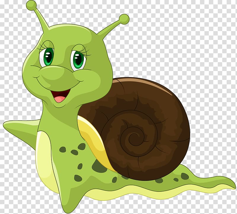 Snail Cartoon Illustration, Lovely snail transparent background PNG clipart