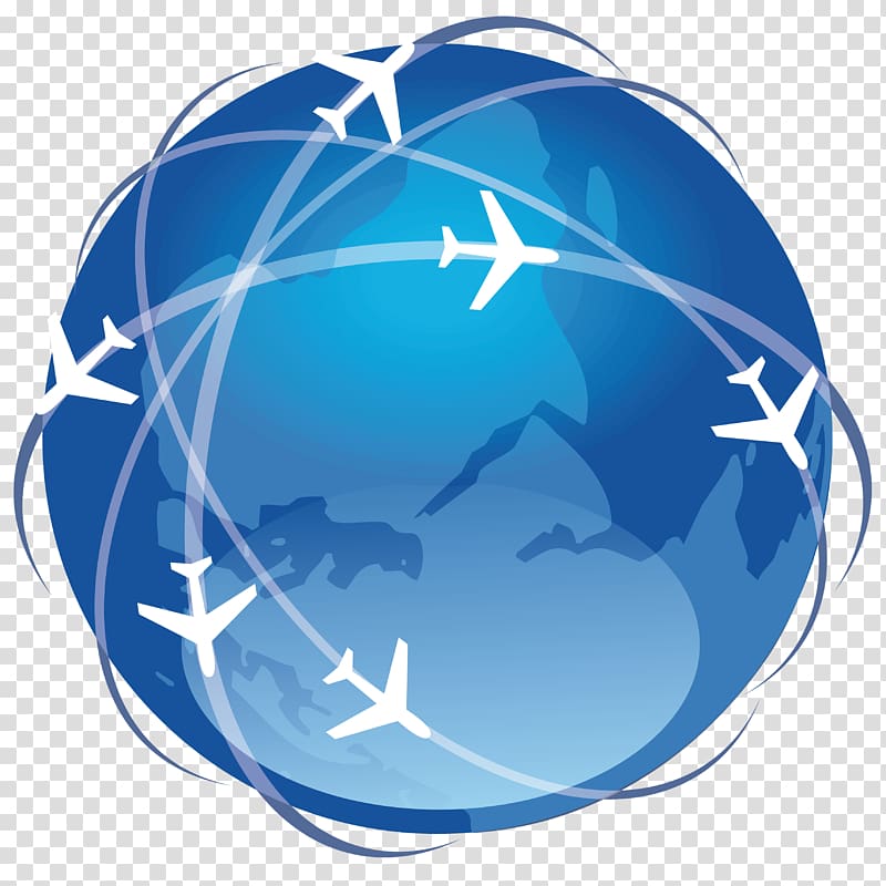Earth and airplanes illustration, file formats Lossless compression, Air Trave transparent background PNG clipart
