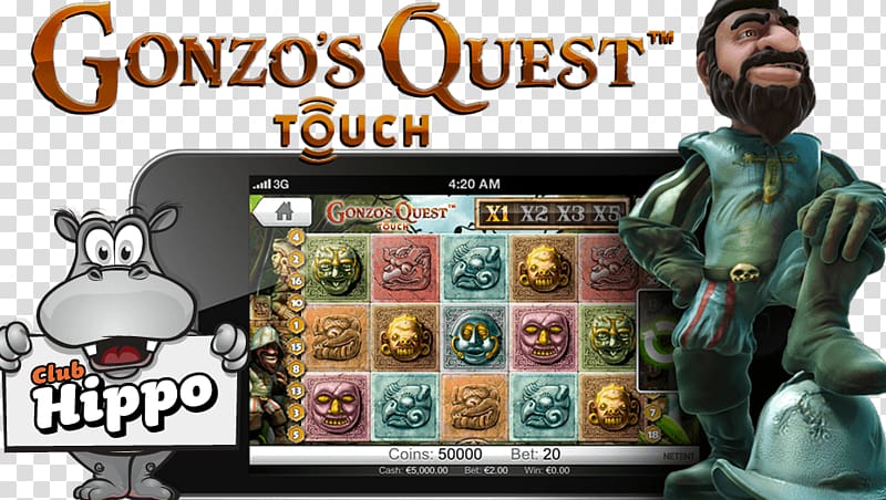 Gonzo's Quest Online Casino Slot machine Game, mobile slot transparent background PNG clipart