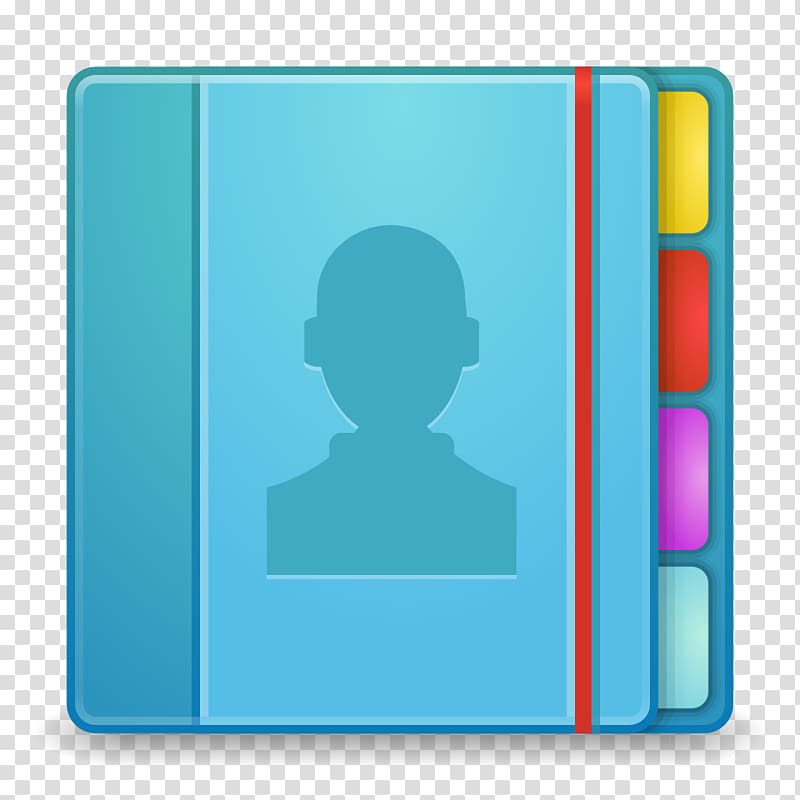 identification card art, electric blue square, Apps addressbook transparent background PNG clipart