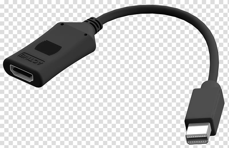 Adapter HDMI Electrical cable Mac Mini Laptop, thunderbolt transparent background PNG clipart