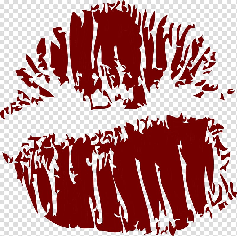 Kiss Lip Logo, Watercolor kisses transparent background PNG clipart