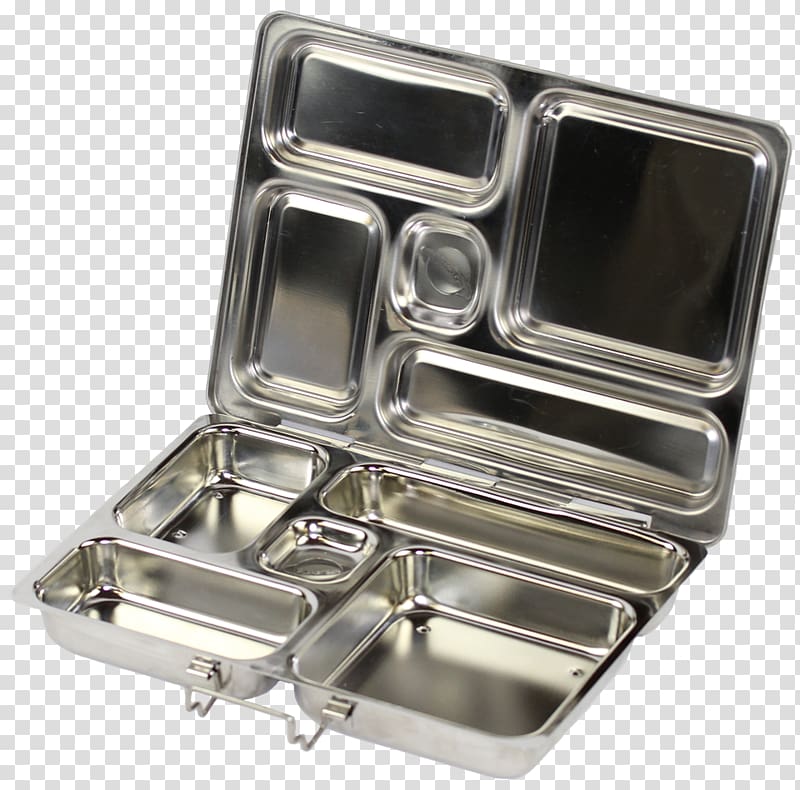 Bento Lunchbox Metal, stainless steel large meat platter transparent background PNG clipart