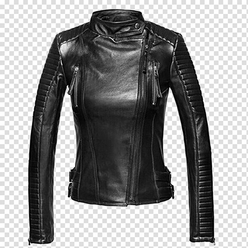 Leather jacket Coat Clothing, leather jacket transparent background PNG clipart