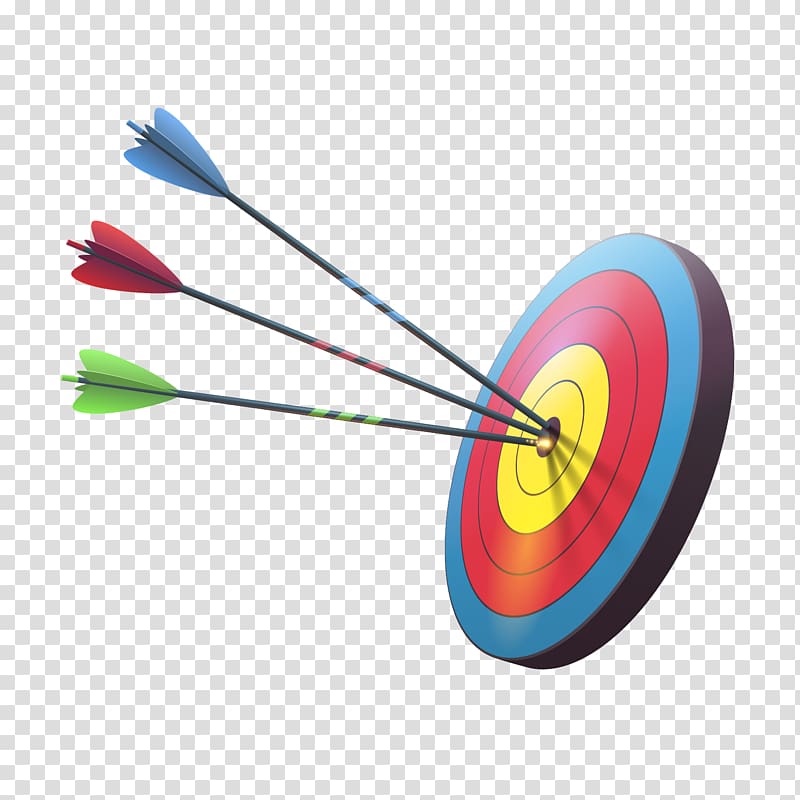 arrows on target illustration, Target archery Arrow Bullseye, arrow Dart Board transparent background PNG clipart