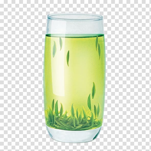 Green tea Baihao Yinzhen Junshan Yinzhen Teacup, green tea transparent background PNG clipart