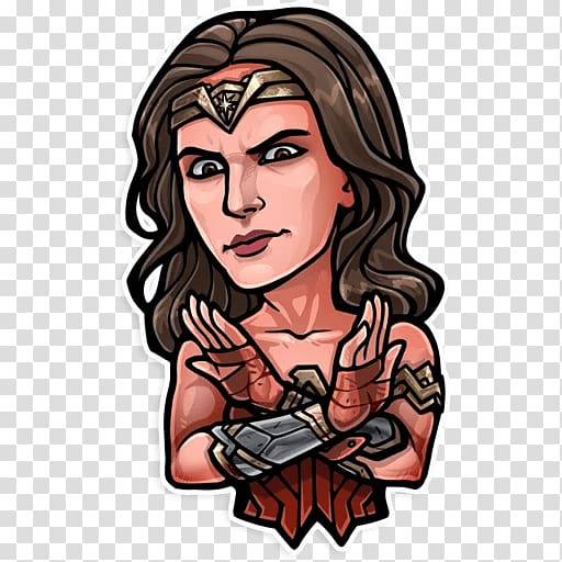 Wonder Woman Sticker DC Comics Telegram Gal Gadot, Wonder Woman transparent background PNG clipart