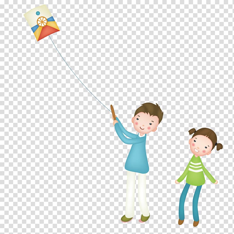 Kite Child Illustration, Kite flying men and women transparent background PNG clipart