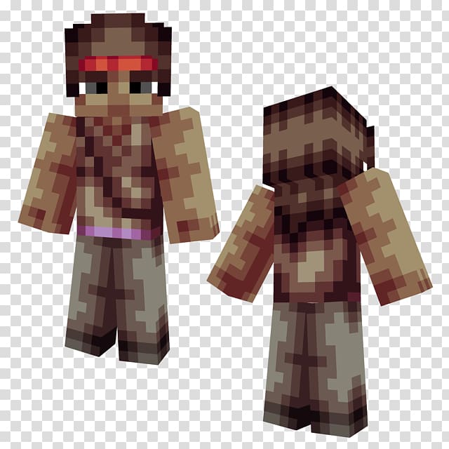 Minecraft The Governor The Walking Dead Rick Grimes Michonne, Minecraft transparent background PNG clipart