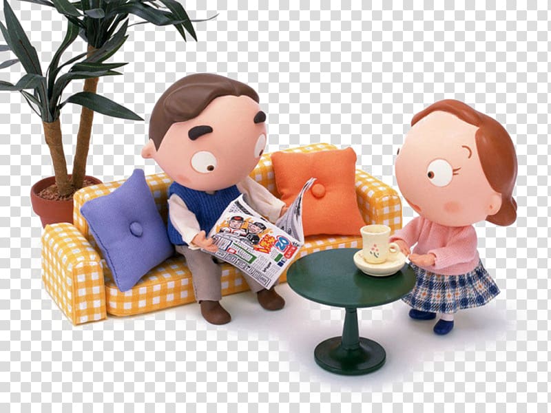 Family Cartoon , A small family transparent background PNG clipart