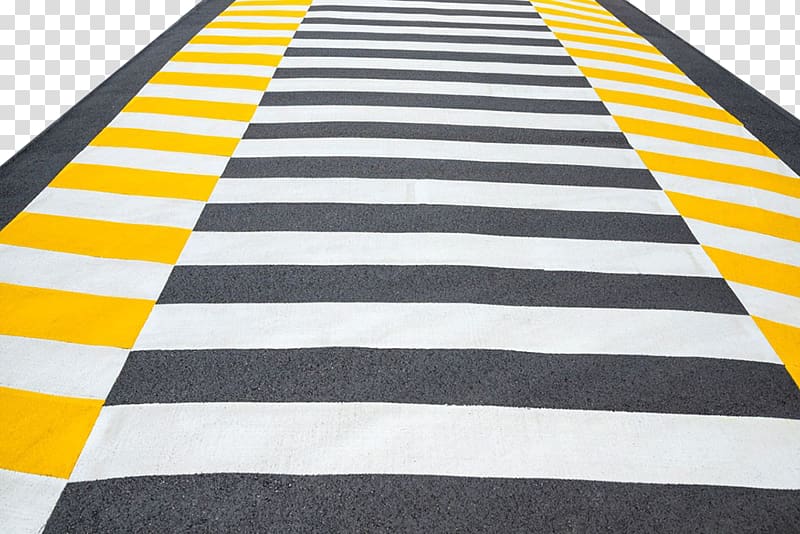 Zebra crossing Pedestrian crossing Sidewalk , Yellow zebra crossing transparent background PNG clipart