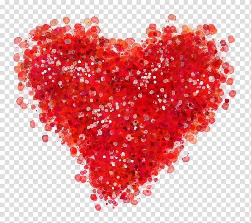 Heart Red , Decorative Red Heart , red heart sequins transparent background PNG clipart
