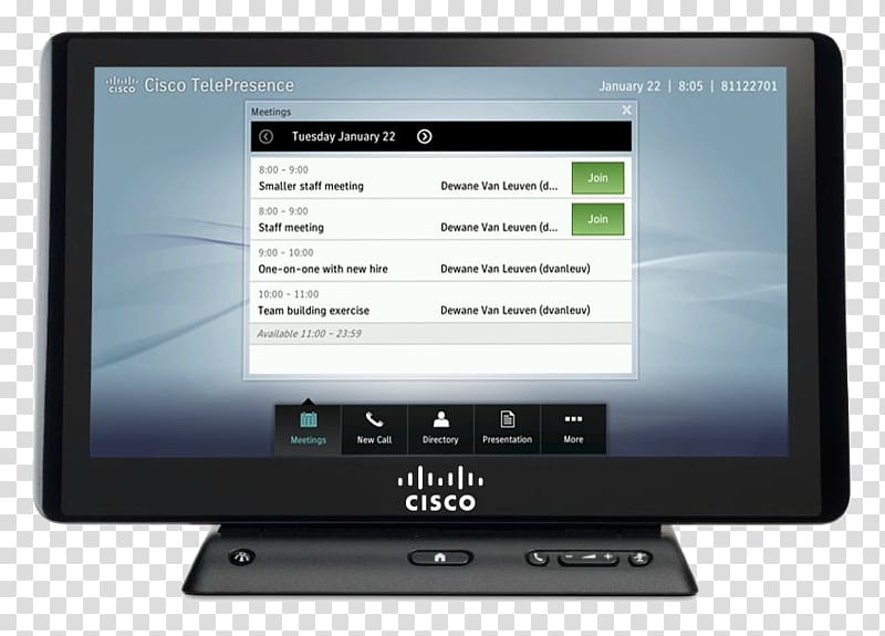 Cisco TelePresence Remote presence Cisco Systems Touchscreen Product Manuals, others transparent background PNG clipart