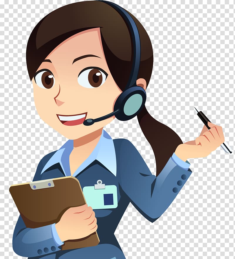 female agent holding pen and clip board , Customer Service Technical Support Email Animation, people icon transparent background PNG clipart