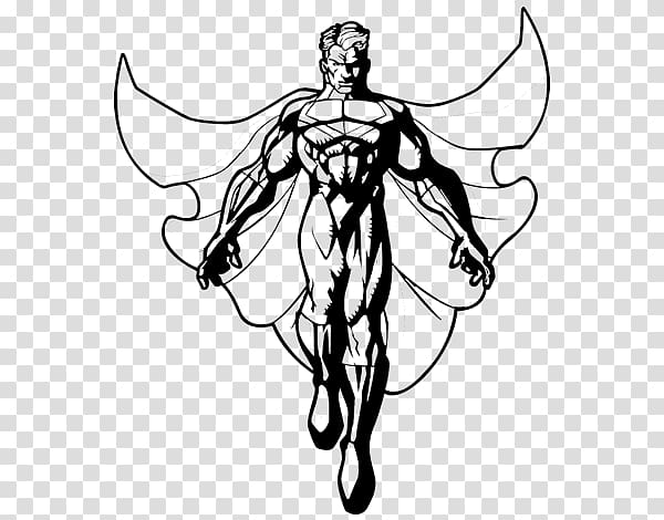 Superhero Maker Batman Superman Flower Coloring Pages, flying superhero transparent background PNG clipart