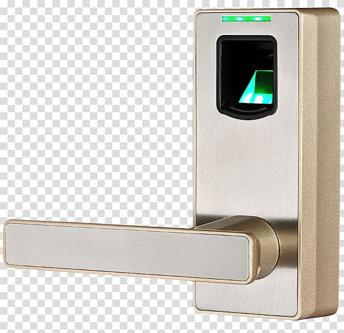 Smart lock Fingerprint Door Zkteco, door lock transparent background PNG clipart
