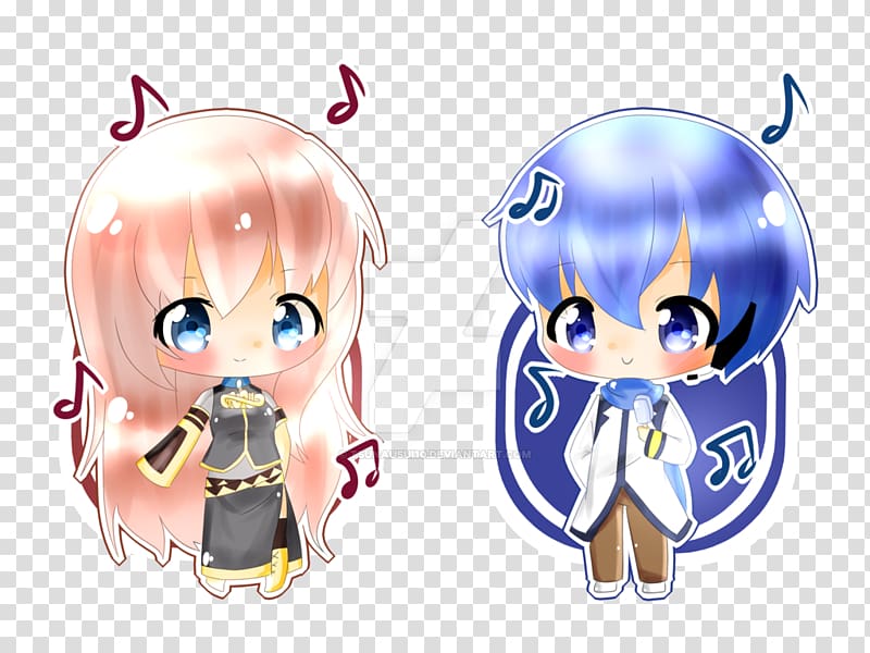 Megurine Luka Vocaloid Kaito Chibi Hatsune Miku, Chibi transparent background PNG clipart