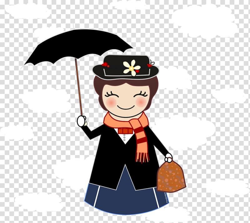 Mary Poppins Illustration Cartoon Drawing, poppins transparent background PNG clipart
