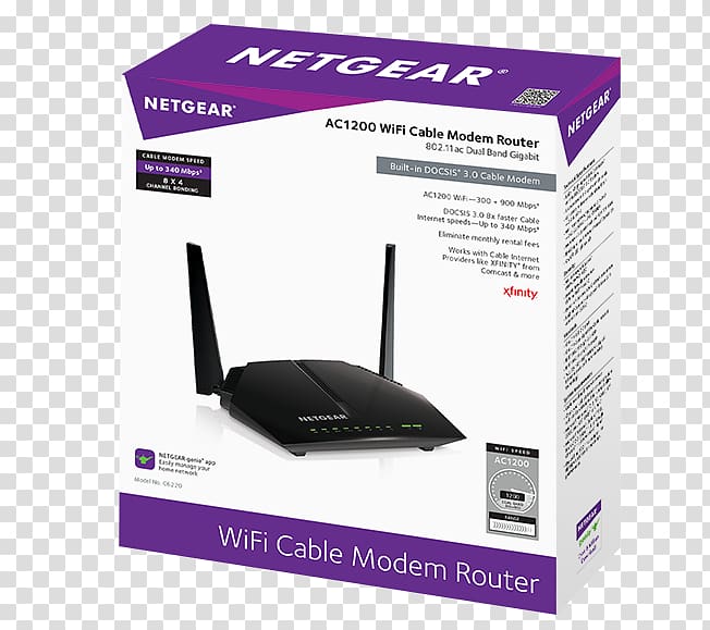Cable modem Netgear Wireless router, Internet cable transparent background PNG clipart