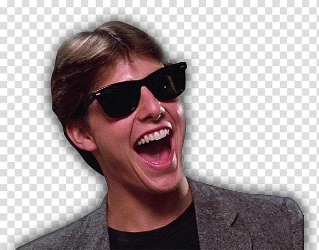 Tom Cruise Risky Business Joel Goodsen Ray-Ban Wayfarer Sunglasses, Tom Cruise transparent background PNG clipart