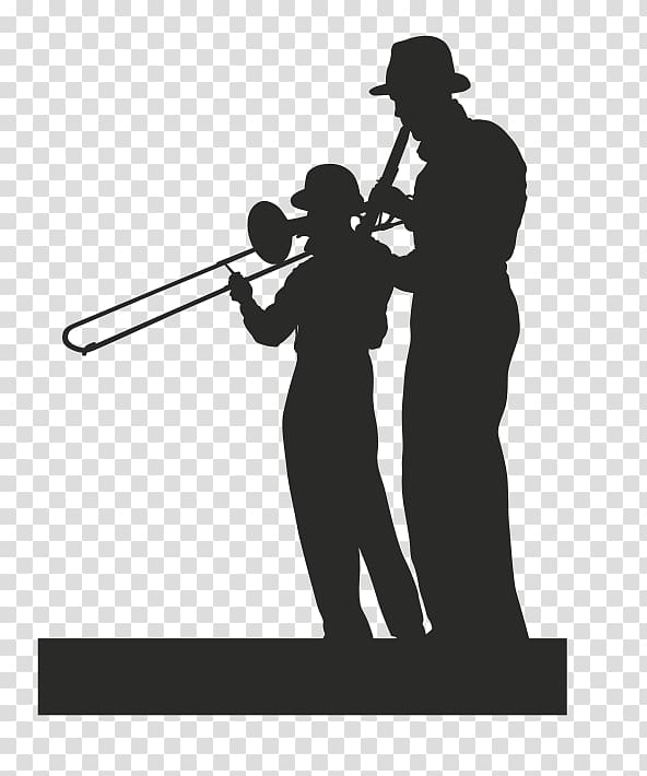 Trombone Silhouette Trumpet Clarinet, trombone transparent background PNG clipart