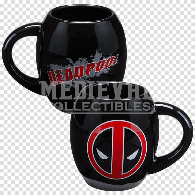 Deadpool Captain America Mug Coffee cup Hulk, Deadpool title transparent background PNG clipart