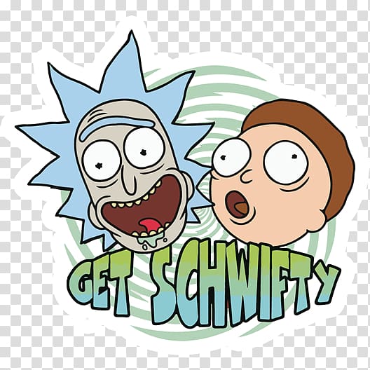 Get Schwifty Illustration Smile Cartoon, Rick And Morty portal transparent background PNG clipart
