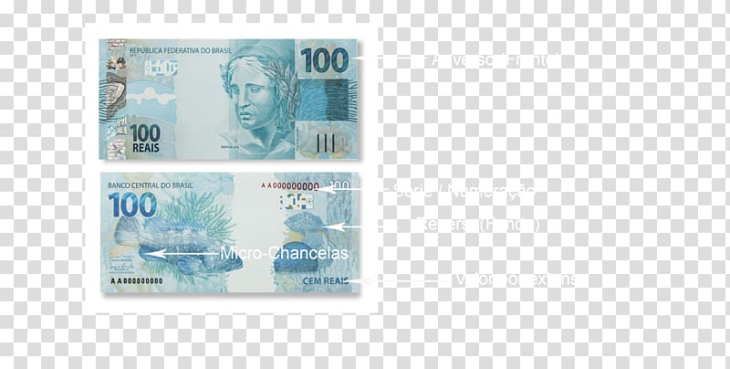 Banknote Brazilian real Cédula de cem reais Plano Real, banknote transparent background PNG clipart
