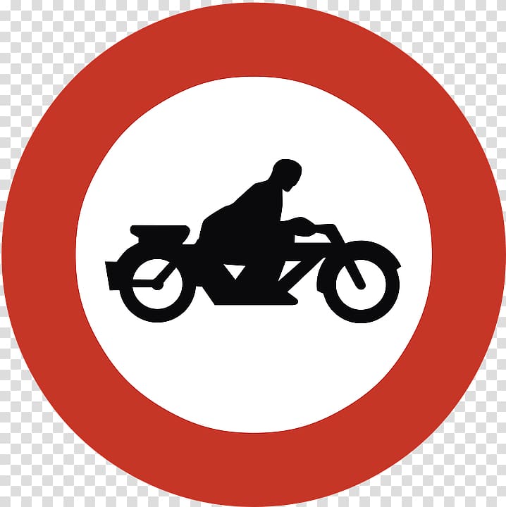 silhouette of man on motorcycle signage, No Motorcycles Road Sign transparent background PNG clipart